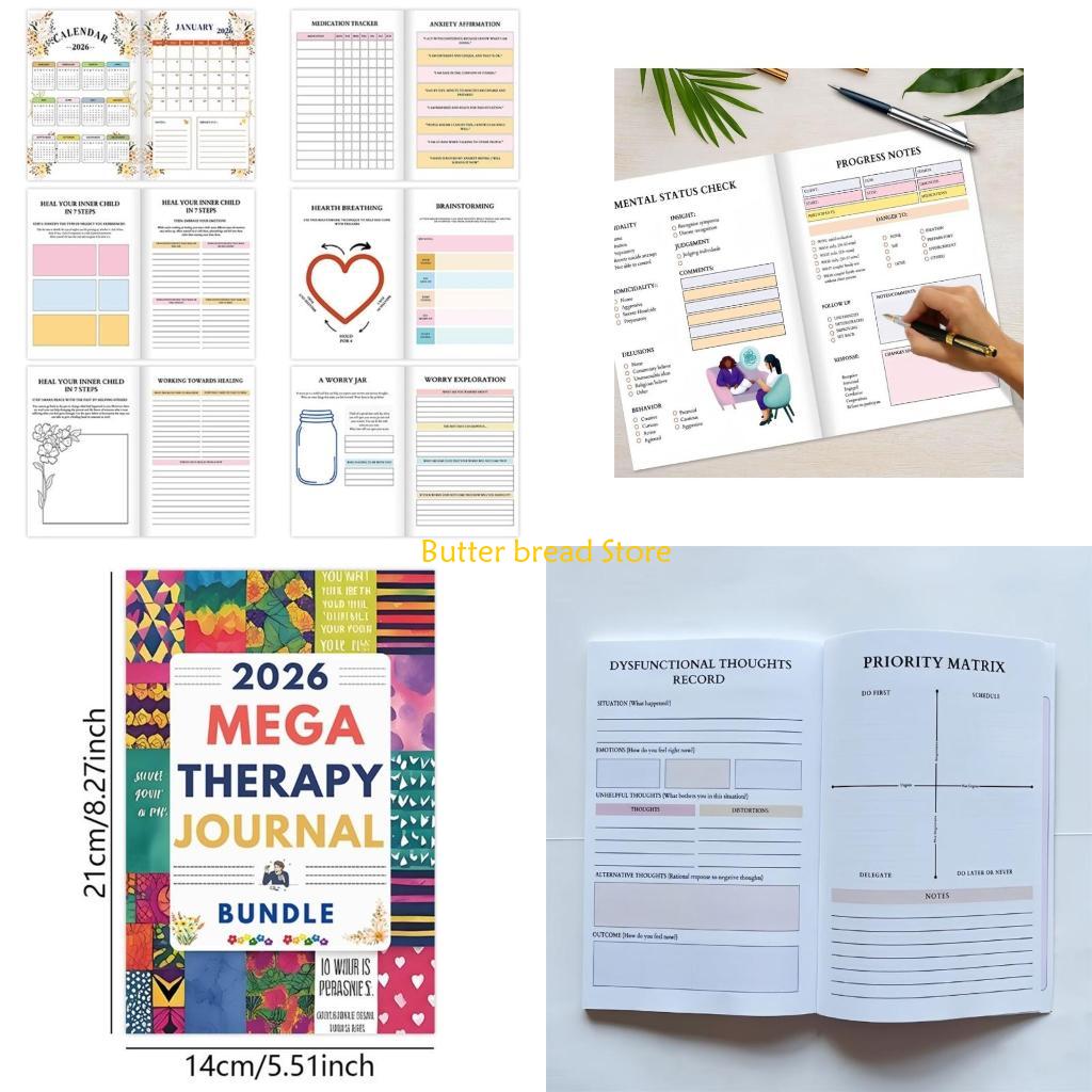 Health Wellness Mental Health - W89C Therapeutic Activity Writing Journal Monthly