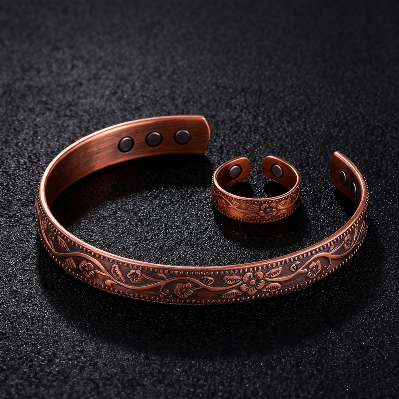 Therapy Health And Wellness - Magnetic Copper Therapy Bracelet Cuff and
