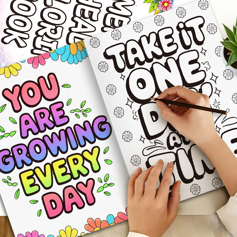 Health Wellness Mental Health - 32 Pages Happy Mind Coloring Book