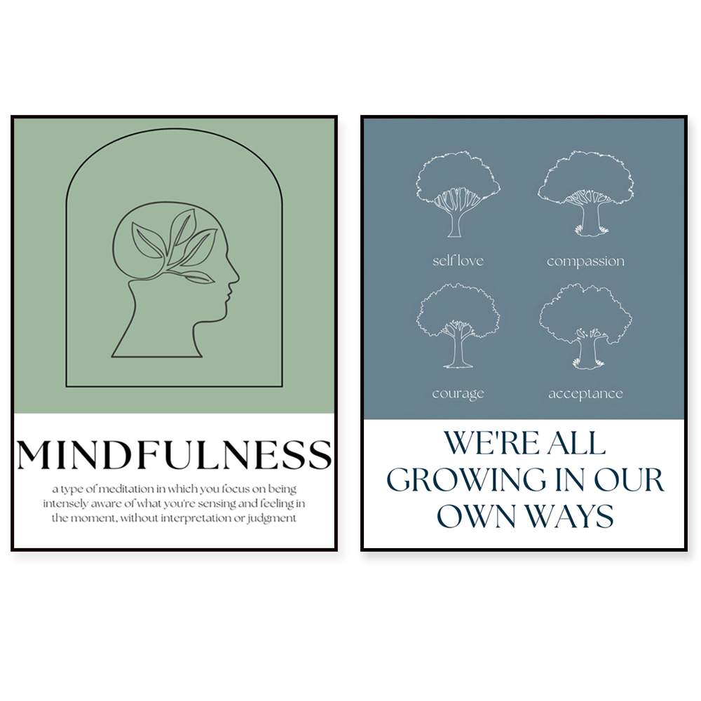 Health Wellness Mental Health - Mindfulness print, it's a safe space